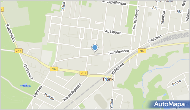 Pionki, Sienkiewicza Henryka, mapa Pionki