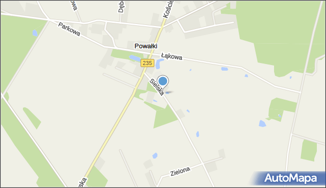 Powałki, Sielska, mapa Powałki