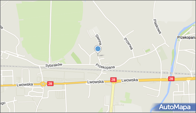 Przemyśl, Sienna, mapa Przemyśla