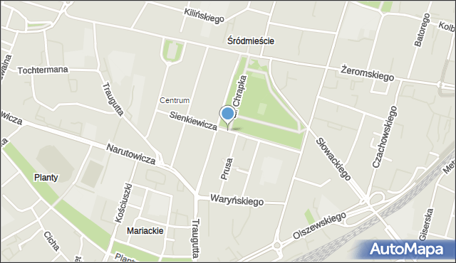 Radom, Sienkiewicza Henryka, mapa Radomia