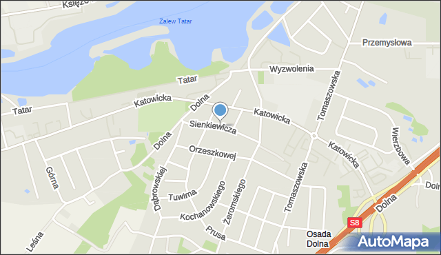 Rawa Mazowiecka, Sienkiewicza Henryka, mapa Rawa Mazowiecka