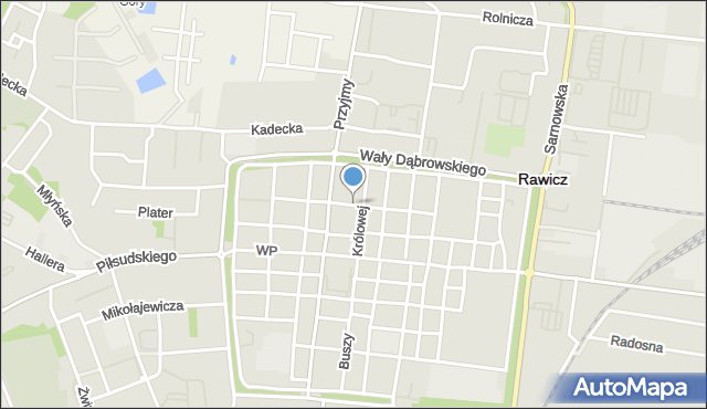 Rawicz, Sikorskiego Władysława, gen., mapa Rawicz