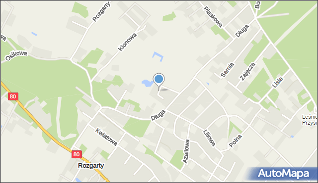 Rozgarty gmina Zławieś Wielka, Siewna, mapa Rozgarty gmina Zławieś Wielka