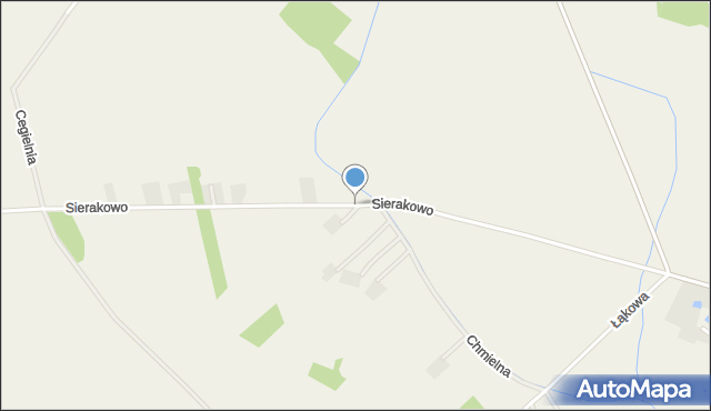 Rozwozin, Sierakowo, mapa Rozwozin