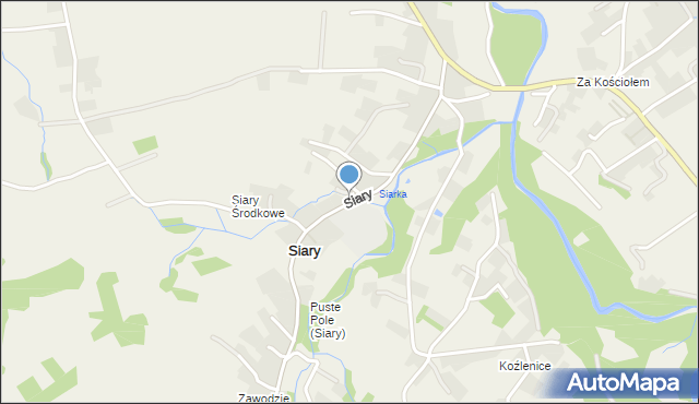 Siary, Siary, mapa Siary
