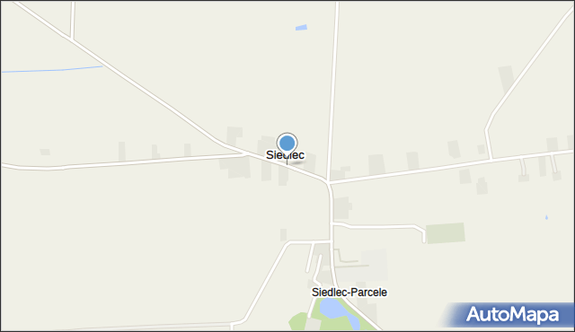 Siedlec gmina Łęczyca, Siedlec, mapa Siedlec gmina Łęczyca