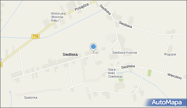 Siedliska gmina Koniusza, Siedliska, mapa Siedliska gmina Koniusza