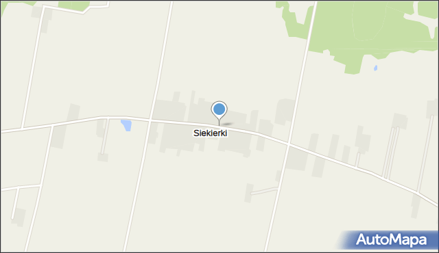 Siekierki gmina Tykocin, Siekierki, mapa Siekierki gmina Tykocin