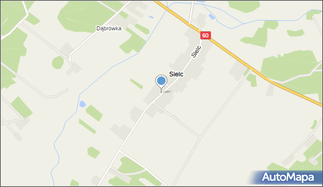 Sielc gmina Ostrów Mazowiecka, Sielc, mapa Sielc gmina Ostrów Mazowiecka