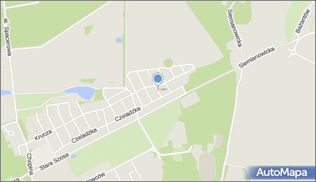 Siemianowice Śląskie, Sikorek, mapa Siemianowice Śląskie