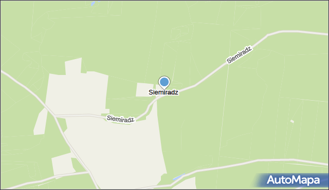 Siemiradz gmina Trzebiel, Siemiradz, mapa Siemiradz gmina Trzebiel