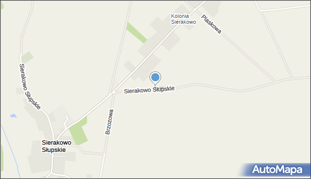 Sierakowo Słupskie, Sierakowo Słupskie, mapa Sierakowo Słupskie