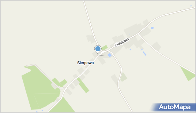 Sierpowo gmina Czarne, Sierpowo, mapa Sierpowo gmina Czarne