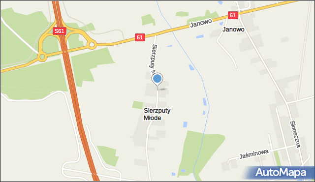Sierzputy Młode, Sierzputy Młode, mapa Sierzputy Młode