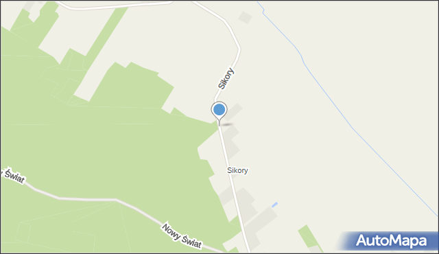 Sikory gmina Zadzim, Sikory, mapa Sikory gmina Zadzim