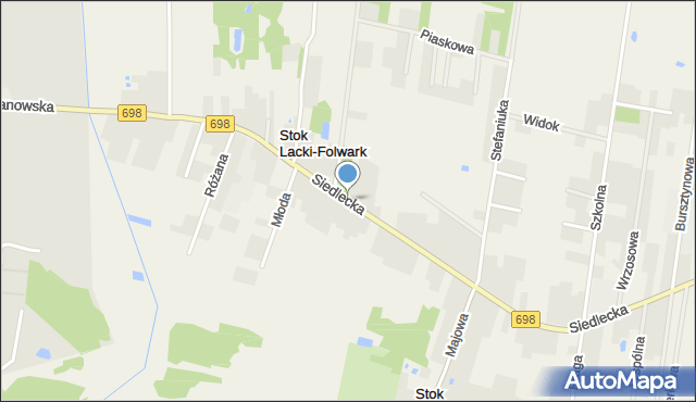 Stok Lacki-Folwark, Siedlecka, mapa Stok Lacki-Folwark