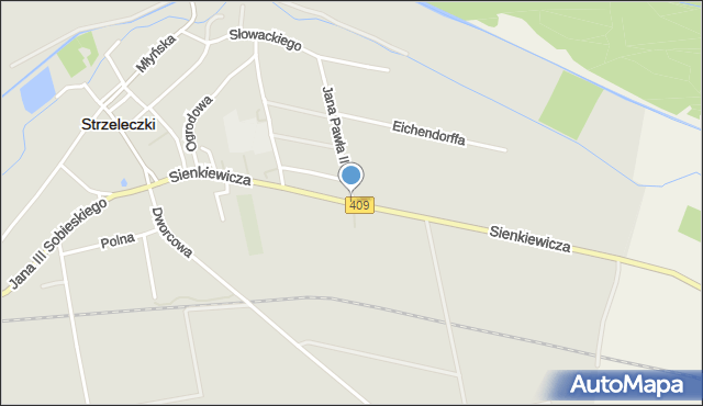 Strzeleczki, Sienkiewicza Henryka, mapa Strzeleczki