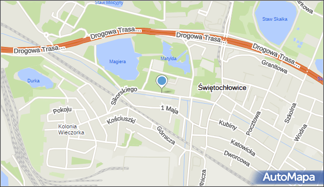 Świętochłowice, Sikorskiego Władysława, gen., mapa Świętochłowice