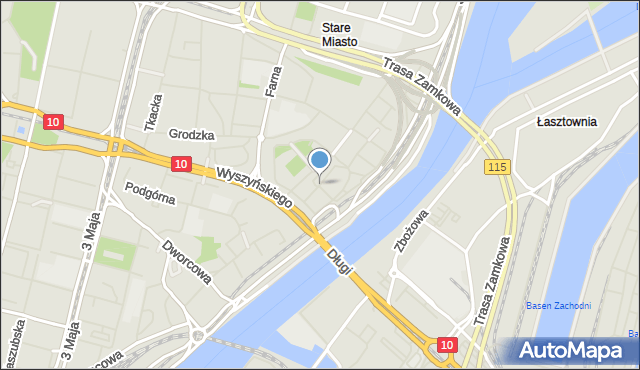 Szczecin, Sienna, mapa Szczecina