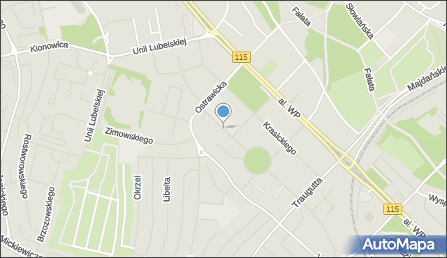 Szczecin, Siemiradzkiego Henryka, mapa Szczecina