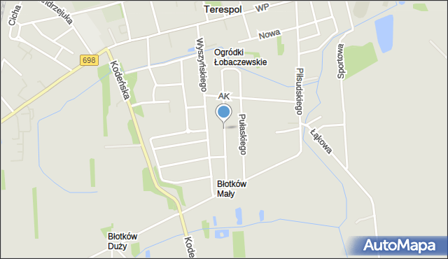 Terespol powiat bialski, Sikorskiego Władysława, gen., mapa Terespol powiat bialski