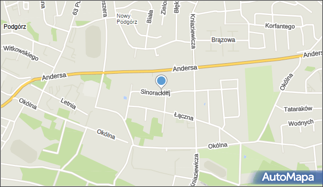 Toruń, Sinorackiej Melanii, mapa Torunia