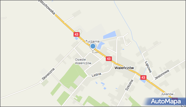 Waleńczów, Sienkiewicza Henryka, mapa Waleńczów