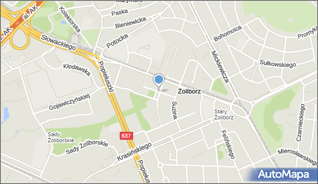 Warszawa, Sierpecka, mapa Warszawy