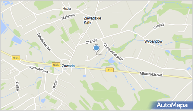 Wodzisław Śląski, Siarkowa, mapa Wodzisławia Śląskiego