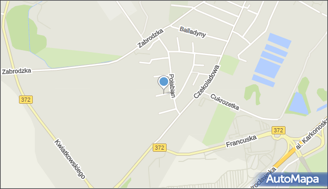 Wrocław, Siedliczan, mapa Wrocławia