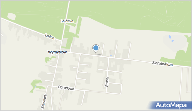 Wymysłów gmina Bobrowniki, Sienkiewicza Henryka, mapa Wymysłów gmina Bobrowniki