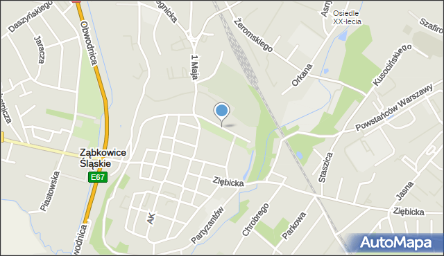 Ząbkowice Śląskie, Sienkiewicza Henryka, mapa Ząbkowice Śląskie