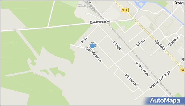 Zawadzkie, Sienkiewicza Henryka, mapa Zawadzkie