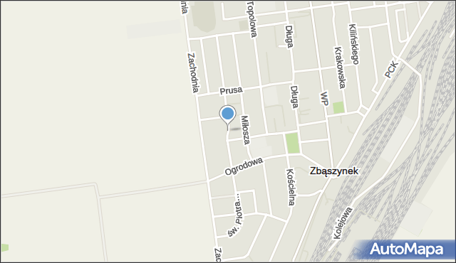 Zbąszynek, Sienkiewicza Henryka, mapa Zbąszynek