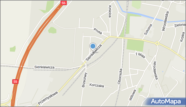 Żmigród, Sienkiewicza Henryka, mapa Żmigród