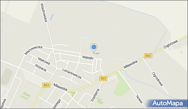 Żuromin, Sienkiewicza Henryka, mapa Żuromin