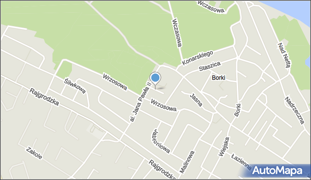 Augustów, Skrajna, mapa Augustów