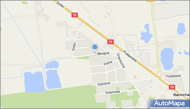 Baniocha, Skrajna, mapa Baniocha