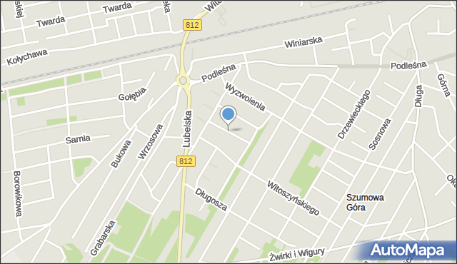 Biała Podlaska, Skoczylasa Stefana, mapa Białej Podlaskiej