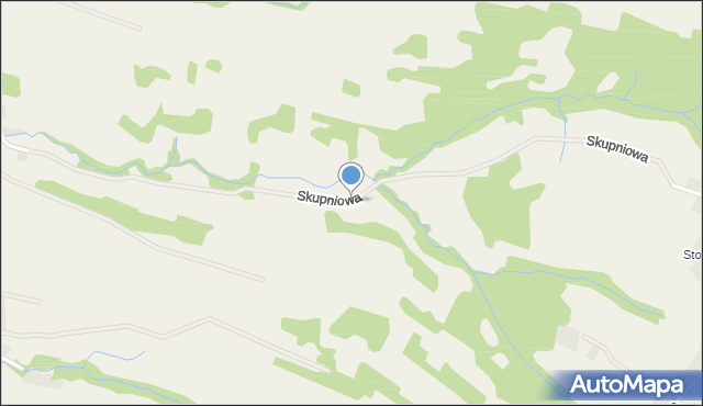 Biały Dunajec, Skupniowa, mapa Biały Dunajec