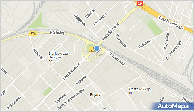 Białystok, Skwer Zankiewicza Włodzimierza, doc., mapa Białegostoku