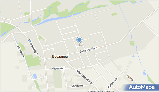 Bodzanów powiat płocki, Skłodowskiej-Curie Marii, mapa Bodzanów powiat płocki