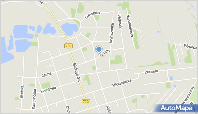 Brwinów, Skudry Stanisława, dr., mapa Brwinów