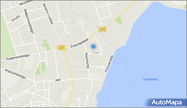 Chodzież, Skłodowskiej-Curie Marii, mapa Chodzież