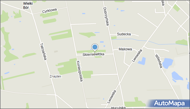 Częstochowa, Skierniewicka, mapa Częstochowy