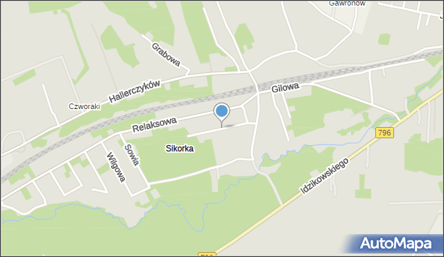 Dąbrowa Górnicza, Skowronkowa, mapa Dąbrowa Górnicza