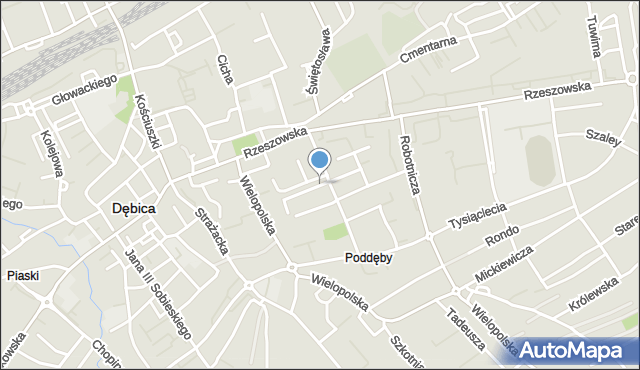 Dębica, Skłodowskiej-Curie Marii, mapa Dębicy