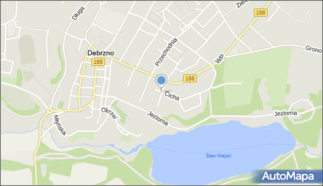 Debrzno, Skorupki Ignacego Jana, ks., mapa Debrzno