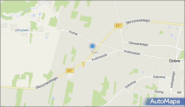 Dobre powiat miński, Skrzyneckiego Jana, gen., mapa Dobre powiat miński
