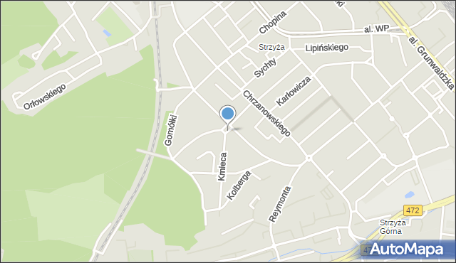 Gdańsk, Skwer Gałuszki Pawła, prof., mapa Gdańska